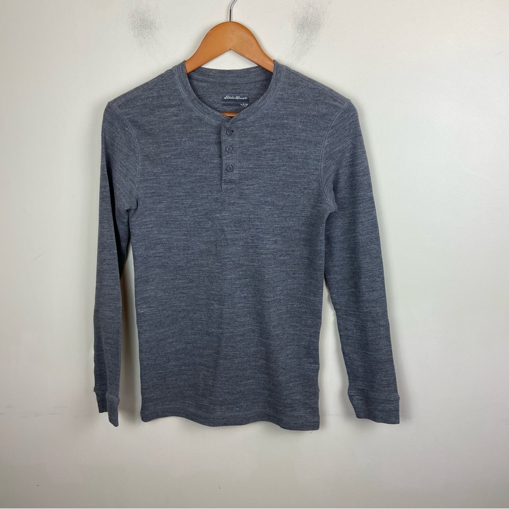 Eddie Bauer Heathered Grey‎ Long Sleeve Thermal Shirt Size XL 16